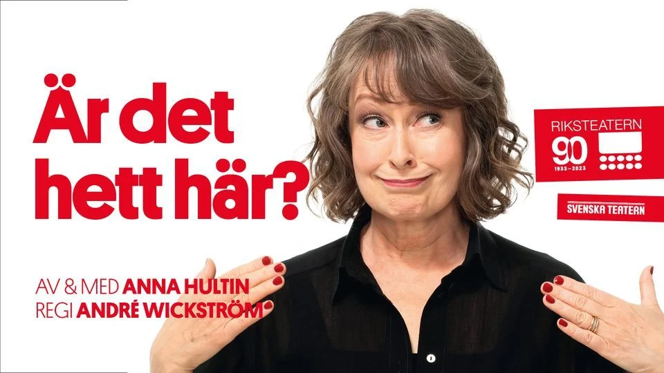 ”Det är inte varje dag en finlandssvensk nyskriven pjäs åker på en så omfattande turné i Sverige. Kanske är det första gången”. Det konstaterar Anna Hultin som inlett en lång turné i Sverige med sin egen succéföreställning Är det hett här?. Det är ett enormt sug efter mer information om klimakteriet.
